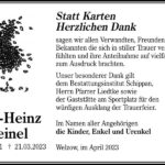 Danksagung Karl-Heinz Meinel