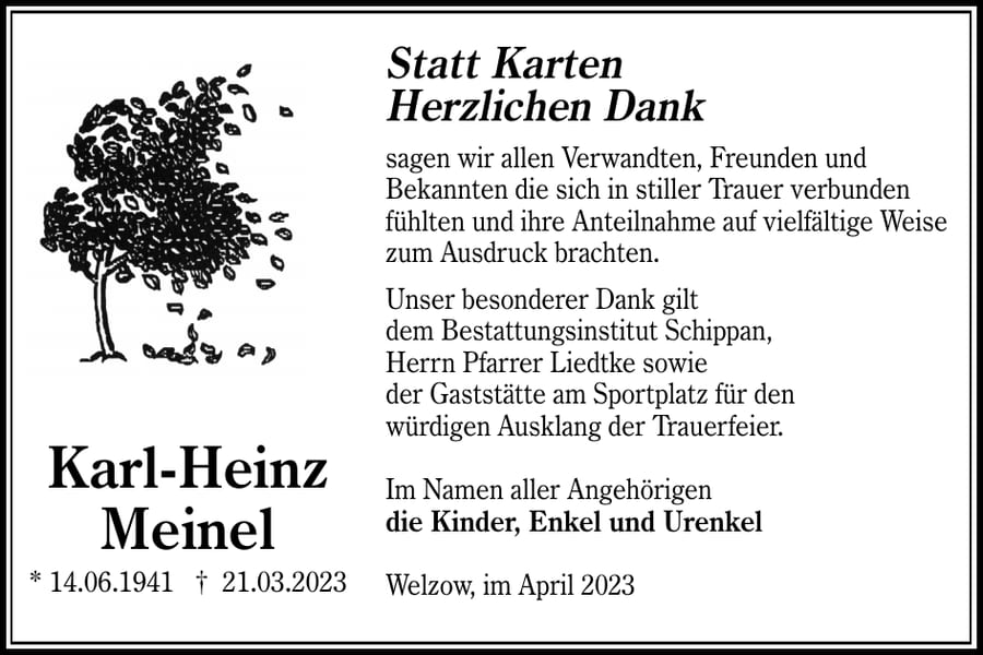 Danksagung Karl-Heinz Meinel