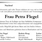 Nachruf Petra Flegel