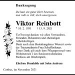 Danksagung Viktor Reinbott