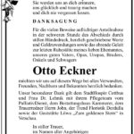 Danksagung Otto Eckner