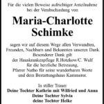 Danksagung Maria-Charlotte Schimke