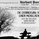 Jahresgedenken Norbert Born