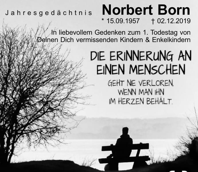 Jahresgedenken Norbert Born