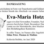 Danksagung Eva-Maria Hotzan