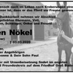 Traueranzeige Jürgen Nökel