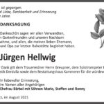 Danksagung Jürgen Hellwig
