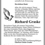 Danksagung Richard Graske