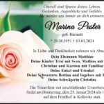 Traueranzeige Marina Pester, geb. Harnath
