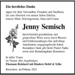 Danksagung Jenny Semisch