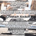 Danksagung Christoph Kockott