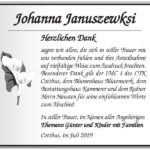 Danksagung Johanna Januszewksi