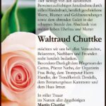 Danksagung Waltraud Chuttke