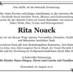 Danksagung Rita Noack