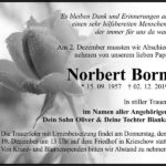 Traueranzeige Norbert Born