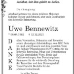 Traueranzeige Uwe Bennewitz