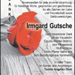 Danksagung Irmgard Gutsche