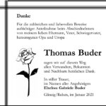Danksagung Thomas Buder