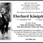 Traueranzeige Eberhard Königsberg