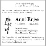 Traueranzeige Anni Enge