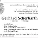 Traueranzeige Gerhard Scherbarth