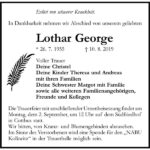Traueranzeige Lothar George