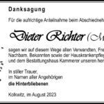 Danksagung Dieter Richter (Mikusch)