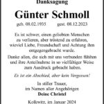 Danksagung Günter Schmoll