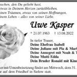 Traueranzeige Uwe Kasper