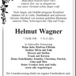 Traueranzeige Helmut Wagner