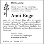Danksagung Anni Enge