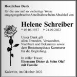 Danksagung Helene Schreiber
