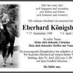 Traueranzeige Eberhard Königsberg