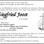 Traueranzeige Siegfried Joost