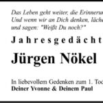 Jahresgedenken Jürgen Nökel
