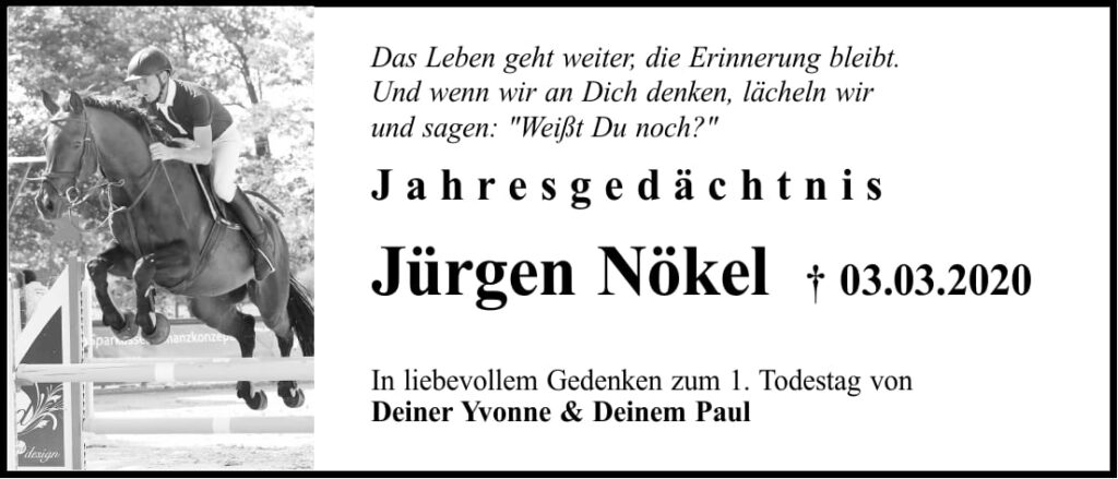 Jahresgedenken Jürgen Nökel