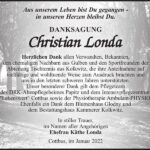 Danksagung Christian Londa