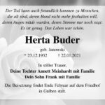 Traueranzeige Herta Buder, geb. Janowski