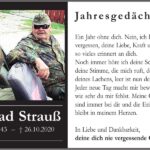 Jahresgedenken Konrad Strauß