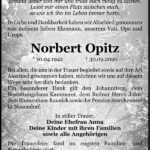 Danksagung Norbert Opitz
