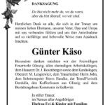 Traueranzeige Günter Käso