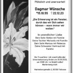 Traueranzeige Dagmar Wünsche