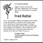 Danksagung Fred Rattei