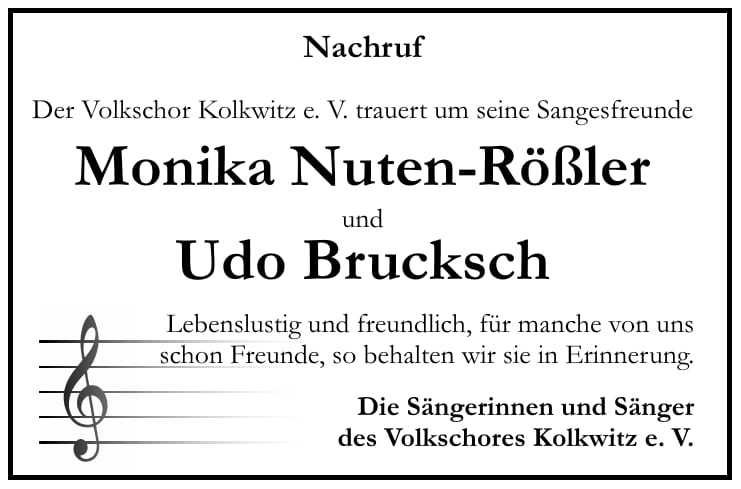 Nachruf Udo Brucksch