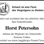 Traueranzeige Horst Petersohn