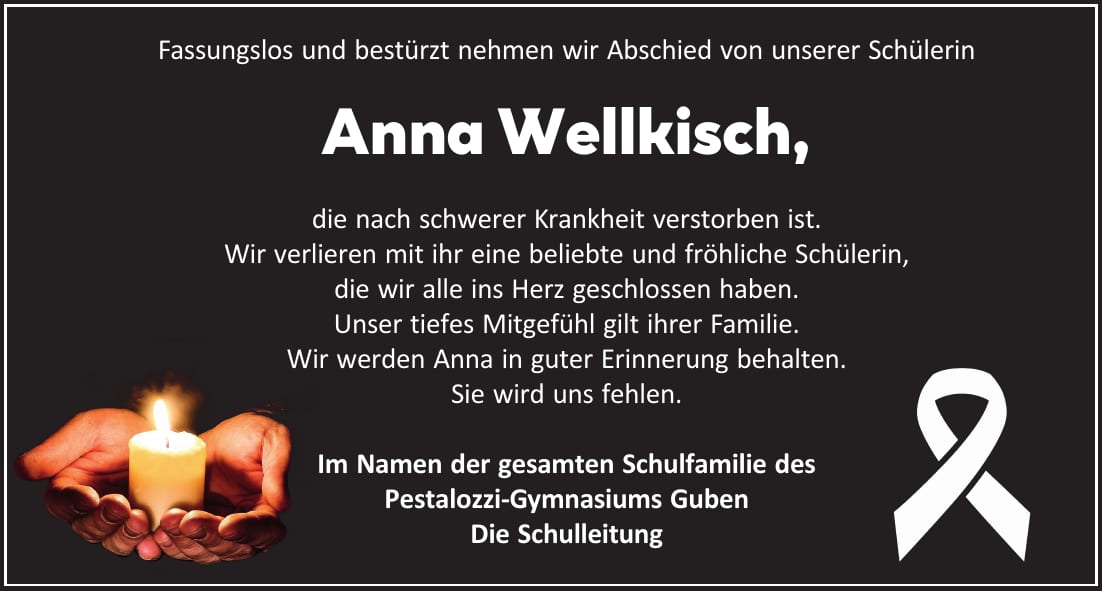 Traueranzeige Anna Wellkisch