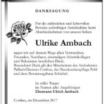 Danksagung Ulrike Ambach