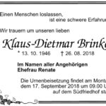 Traueranzeige Klaus-Dietmar Brinke