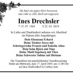 Traueranzeige Ines Drechsler