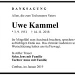 Traueranzeige Uwe Kammel